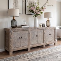 View Unique one of a kind - distressed sideboard - 6 door - 214cm - extra large - grey - reclaimed wood View Unique one of a kind - distressed sideboard - 6 door - 214cm - extra large - grey - reclaimed wood