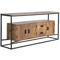 View Bergamo sideboard - industrial style - mango wood - 3 door - extra large - 180cm View Bergamo sideboard - industrial style - mango wood - 3 door - extra large - 180cm