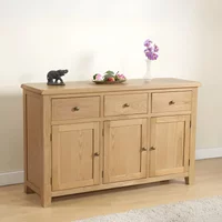 Click to view product details and reviews for Dorset Sideboard 3 Door Large 137cm Oak. Click to view product details and reviews for Dorset Sideboard 3 Door Large 137cm Oak.