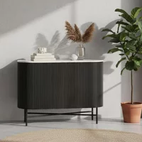 Click to view product details and reviews for Lucas Black Sideboard 100cm Small 2 Door Fluted Curved White Marble Top. Click to view product details and reviews for Lucas Black Sideboard 100cm Small 2 Door Fluted Curved White Marble Top.