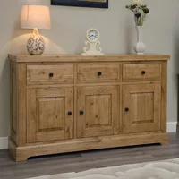 Click to view product details and reviews for Deluxe Sideboard 3 Door Large 159cm Oak. Click to view product details and reviews for Deluxe Sideboard 3 Door Large 159cm Oak.