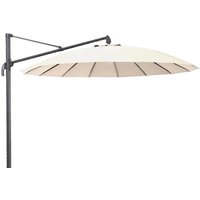View Outdoor cantilever parasol - 300cm - round - aluminium - with plastic fillable base - ecru View Outdoor cantilever parasol - 300cm - round - aluminium - with plastic fillable base - ecru