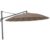View Outdoor cantilever parasol - 300cm - round - aluminium - with plastic fillable base - taupe View Outdoor cantilever parasol - 300cm - round - aluminium - with plastic fillable base - taupe