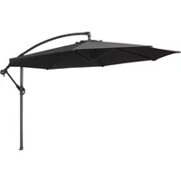View Outdoor cantilever parasol - 300cm - round - with granite base - charcoal View Outdoor cantilever parasol - 300cm - round - with granite base - charcoal