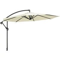 View Outdoor cantilever parasol - 300cm - round - with granite base - ecru View Outdoor cantilever parasol - 300cm - round - with granite base - ecru