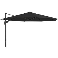 View Outdoor cantilever parasol - 350cm - round - aluminium - with plastic fillable base - charcoal View Outdoor cantilever parasol - 350cm - round - aluminium - with plastic fillable base - charcoal