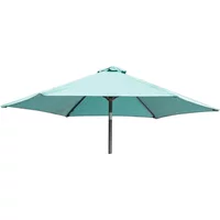 View Outdoor parasol - 250cm - round - tilt & crank - with granite base - light blue View Outdoor parasol - 250cm - round - tilt & crank - with granite base - light blue