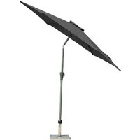 View Outdoor parasol - 270cm - round - aluminium tilting - with granite base - charcoal View Outdoor parasol - 270cm - round - aluminium tilting - with granite base - charcoal