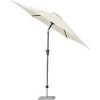 View Outdoor parasol - 270cm - round - aluminium tilting - with granite base - ecru View Outdoor parasol - 270cm - round - aluminium tilting - with granite base - ecru