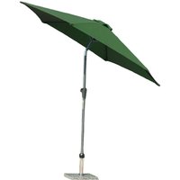 View Outdoor parasol - 270cm - round - aluminium tilting - with granite base - green View Outdoor parasol - 270cm - round - aluminium tilting - with granite base - green