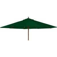 View Outdoor parasol - 270cm - round - eucalyptus wood - with granite base - green View Outdoor parasol - 270cm - round - eucalyptus wood - with granite base - green