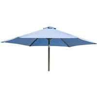 View Outdoor parasol - 300cm - round - aluminium tilting - with granite base - blue View Outdoor parasol - 300cm - round - aluminium tilting - with granite base - blue