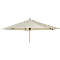 View Outdoor parasol - 300cm - round - eucalyptus wood - with granite base - ecru View Outdoor parasol - 300cm - round - eucalyptus wood - with granite base - ecru