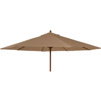View Outdoor parasol - 300cm - round - eucalyptus wood - with granite base - taupe View Outdoor parasol - 300cm - round - eucalyptus wood - with granite base - taupe