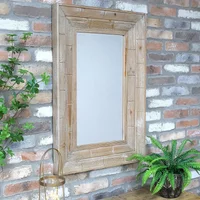 View Wall mirror - rectangular - wooden frame View Wall mirror - rectangular - wooden frame