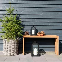 View Benidorm garden bench - small - natural - teak wood View Benidorm garden bench - small - natural - teak wood
