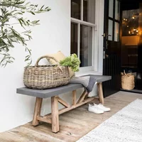 View Chilford outdoor bench small grey slate View Chilford outdoor bench small grey slate