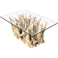 View Driftwood root & glass coffee table - small View Driftwood root & glass coffee table - small