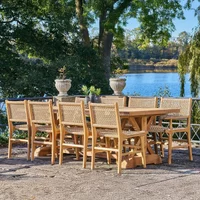 Click to view product details and reviews for Volos Garden Dining Table 10 Seater Natural Teak Wood 240cm. Click to view product details and reviews for Volos Garden Dining Table 10 Seater Natural Teak Wood 240cm.