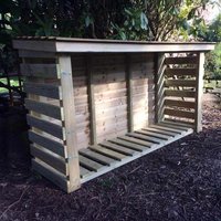 Click to view product details and reviews for Heavy Duty Slatted Garden Log Store 4x6 Redwood. Click to view product details and reviews for Heavy Duty Slatted Garden Log Store 4x6 Redwood.