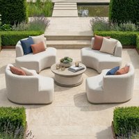 View Snug lifestyle suite garden daybeds - sofa set - rising table - latte View Snug lifestyle suite garden daybeds - sofa set - rising table - latte