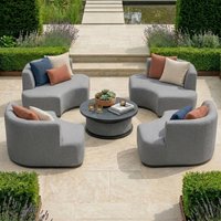 View Snug lifestyle suite garden daybeds - sofa set - rising table - zinc grey View Snug lifestyle suite garden daybeds - sofa set - rising table - zinc grey