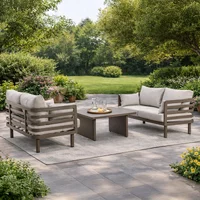 View Metro garden sofa set - 4 seater - coffee table - cafe View Metro garden sofa set - 4 seater - coffee table - cafe