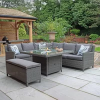 Click to view product details and reviews for Paris Garden Corner Dining Set 8 Seater Square Fire Pit Table Grey Rattan. Click to view product details and reviews for Paris Garden Corner Dining Set 8 Seater Square Fire Pit Table Grey Rattan.