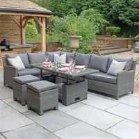 Click to view product details and reviews for Paris Garden Modular Corner Dining Set 8 Seater Deluxe Grey Rattan. Click to view product details and reviews for Paris Garden Modular Corner Dining Set 8 Seater Deluxe Grey Rattan.