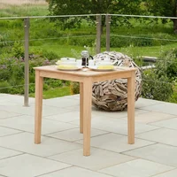Click to view product details and reviews for Roble Wood Square Cafe Garden Dining Table 4 Seater 80cm. Click to view product details and reviews for Roble Wood Square Cafe Garden Dining Table 4 Seater 80cm.