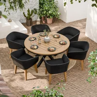 Click to view product details and reviews for Tuscany Garden Dining Set 6 Seater 150cm Round Teak Wood 6 Eden Night Chairs. Click to view product details and reviews for Tuscany Garden Dining Set 6 Seater 150cm Round Teak Wood 6 Eden Night Chairs.