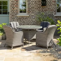 Click to view product details and reviews for Paris Garden Dining Set 4 Seater 110cm Round Grey Rattan 4 Imperial Chairs. Click to view product details and reviews for Paris Garden Dining Set 4 Seater 110cm Round Grey Rattan 4 Imperial Chairs.