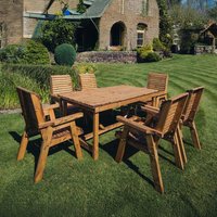 View Garden table set - 6 chairs - redwood View Garden table set - 6 chairs - redwood