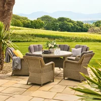 Click to view product details and reviews for Arlington Round Dining Set 6 Seater 150cm Luxury Rattan 6 Chairs. Click to view product details and reviews for Arlington Round Dining Set 6 Seater 150cm Luxury Rattan 6 Chairs.