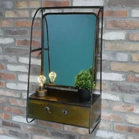 Click to view product details and reviews for Wall Unit Brushed Metal 1 Drawer With Mirror. Click to view product details and reviews for Wall Unit Brushed Metal 1 Drawer With Mirror.