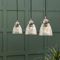 Click to view product details and reviews for Fovant Glass Triple Pendant Light Satin Nickel. Click to view product details and reviews for Fovant Glass Triple Pendant Light Satin Nickel.