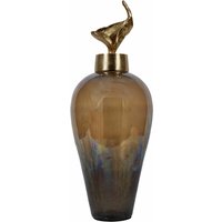 View Camelot jar - charcoal grey and gold - large View Camelot jar - charcoal grey and gold - large
