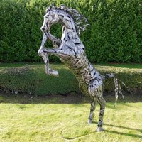 Click to view product details and reviews for Silver Metal Large Rearing Horse Statue. Click to view product details and reviews for Silver Metal Large Rearing Horse Statue.