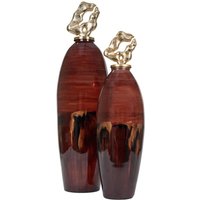 View Anika ceramic jar - burgundy - small View Anika ceramic jar - burgundy - small