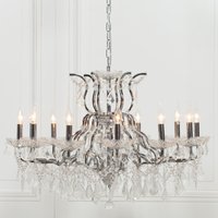 View French style shallow cut glass chandelier - chrome - 12 branch View French style shallow cut glass chandelier - chrome - 12 branch