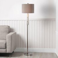 Click to view product details and reviews for Floor Lamp Grey Faux Silk And White Marble. Click to view product details and reviews for Floor Lamp Grey Faux Silk And White Marble.