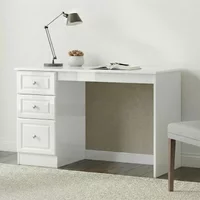 Click to view product details and reviews for Pembroke Desk 3 Drawer White Gloss. Click to view product details and reviews for Pembroke Desk 3 Drawer White Gloss.