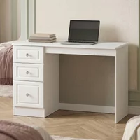 View Crystal desk - 3 drawer - white View Crystal desk - 3 drawer - white