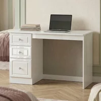 View Balmoral desk - 3 drawer - white gloss View Balmoral desk - 3 drawer - white gloss