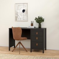 View Barcelona desk - 3 drawer - black View Barcelona desk - 3 drawer - black