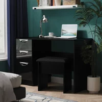 View Camden desk - 3 drawer - black gloss View Camden desk - 3 drawer - black gloss