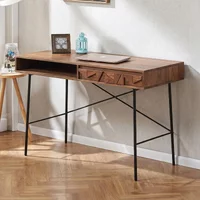 View Axis acacia wood writing desk - 1 drawer - geometric View Axis acacia wood writing desk - 1 drawer - geometric