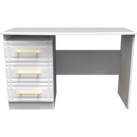 View Faye desk - 3 drawer - white View Faye desk - 3 drawer - white