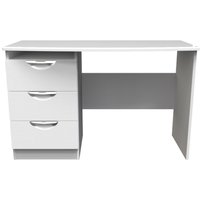 View Flora desk - 3 drawer - white View Flora desk - 3 drawer - white