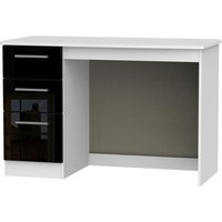 View Knightsbridge desk - 3 drawer - black gloss and white View Knightsbridge desk - 3 drawer - black gloss and white